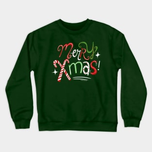 Fun Merry Christmas Lettering Crewneck Sweatshirt